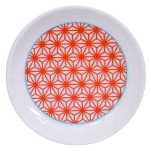Star/Wave piros-fehér tányér, ø 9 cm - Tokyo Design Studio