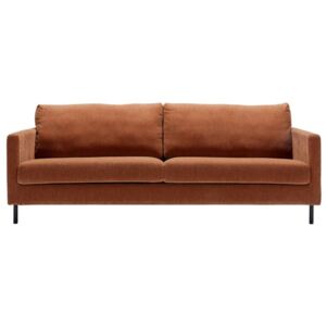 Impulse 3 személyes kanapé, narancssárga kordbársony