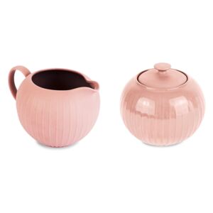 Porcelán cukortartó és tejkancsó készlet, rózsaszín - WD Lifestyle