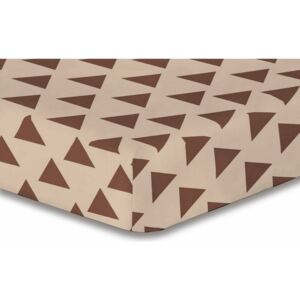 DecoKing Triangles lepedő, barna S1, 160 x 200 cm