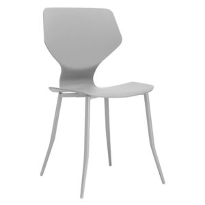 Modern műanyag szék, szürke - FOURMI