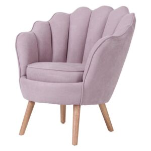 Kagyló formájú fotel, pasztell lila - MARGUERITE