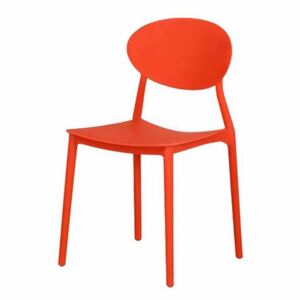 Műanyag rakásolható szék, piros - COMPASS