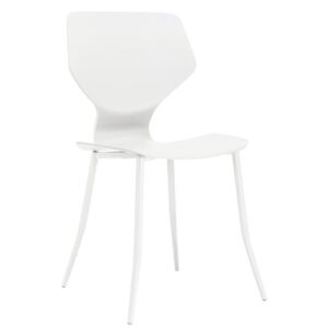 Modern műanyag szék, fehér - FOURMI