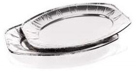 2 db-os Happy Green ovális alumínium BBQ tálca (33,5x23,5 cm-es)