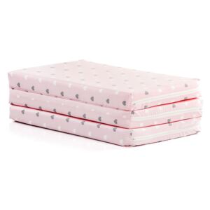 Chipolino összehajtható matrac 60x120 - Pink Hearts 2018