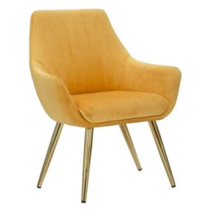 Poltrona narancssárga párnázott szék karfával- Mauro Ferretti