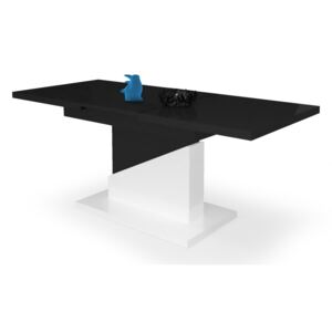 CASSINO HEX Bővíthető design dohányzóasztal Fekete-fehér