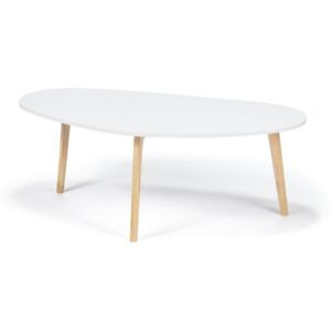 Skandinavian fehér dohányzóasztal, hossz 120 cm - loomi.design