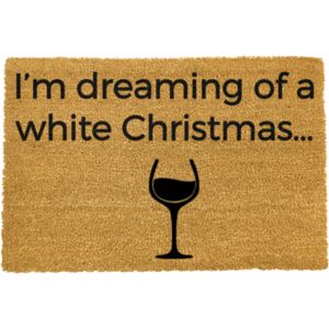 White Wine Christmas természetes kókuszrost lábtörlő, 40 x 60 cm - Artsy Doormats