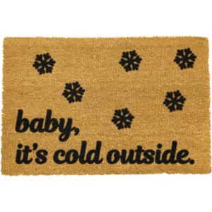 Baby It's Cold Outside természetes kókuszrost lábtörlő, 40 x 60 cm - Artsy Doormats