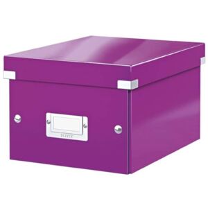 Irattároló doboz, A5, lakkfényű, LEITZ Click&Store, lila (E60430062)