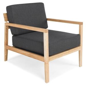 Fotel VG6550 Sötétszürke + fa