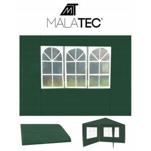 Malatec 12915 Oldallapok ablakkal bulizósátrakhoz 3x3m - zöld