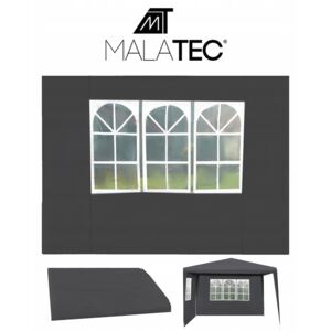 Malatec 12913 Oldallapok ablakkal bulizósátrakhoz 3x3m - szürke