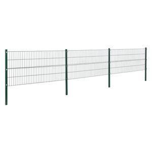 [pro.tec] Drótkerítés kerítés panel kétdimenziós gyári kerítés szett 6 x 0,8 m oszloppal zöld