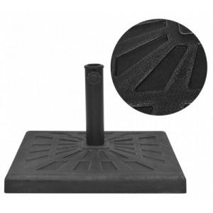 Négyszög alakú, fekete gyanta napernyő talp 12 kg