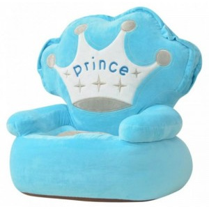 Kék plüss gyerekszék prince felirattal