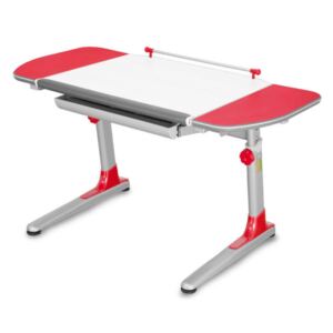 PROFI 3 32W311 fehér íróasztal, piros kiegészítőkkel