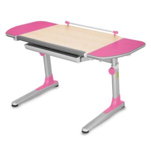 PROFI 3 32P319 juhar íróasztal, rózsaszín kiegészítőkkel