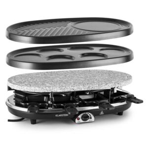 Klarstein All-U-Can-Grill, 1500W, raclette grillsütő 4 az 1-ben, kőlap, 8 személyes