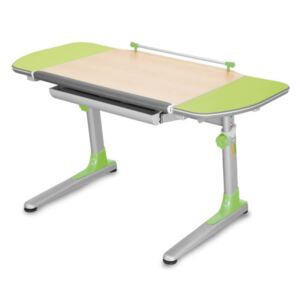 PROFI 3 32P313 juhar íróasztal, zöld kiegészítőkkel