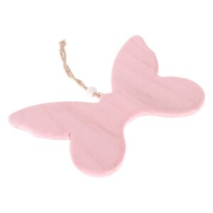 So Cute Butterfly rózsaszín, függő dekoráció fából - Dakls