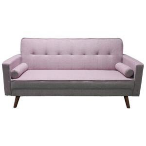 Kinyitható kanapé, rózsaszín-lila szövet, OTISA