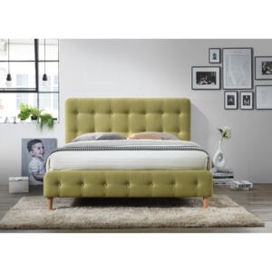 DIANA kárpitozott ágy, 160x200 cm, zöld Matrac: Premium 23 cm matraccal