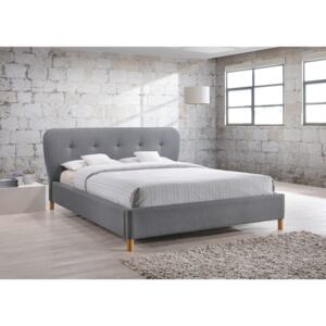 AURÉLIA kárpitozott ágy, 160x200 cm, szürke Matrac: matrac nélkül