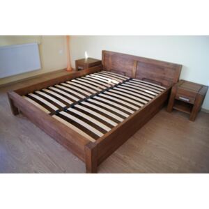 Fa ágy rakodótérrel - 160 x 200 cm / Orech / Variant 1