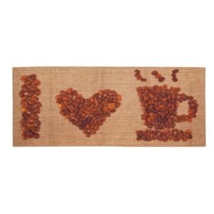 Love coffee fokozottan ellenálló konyhai szőnyeg, 60 x 150 cm - Floorita