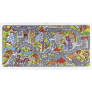 City gyerekszőnyeg szürke részletekkel, 90 x 200 cm - Hanse Home