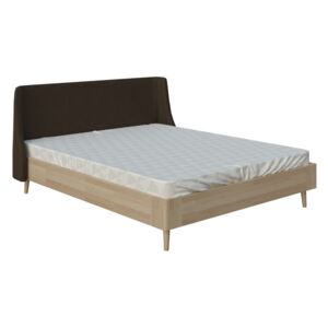 Sofia barna kétszemélyes ágy, 160 x 200 cm - AzAlvásért