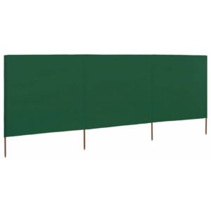 Zöld szövet 3-paneles szélellenző 400 x 120 cm