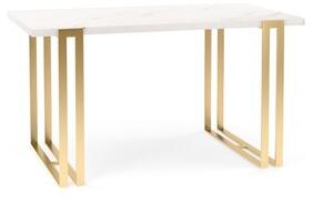 EWEN II Étkezőasztal 120 cm (fehér / arany)