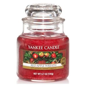 Red Apple Wreath, Yankee Candle illatgyertya, kicsi üveg (alma, fahéj, dió)