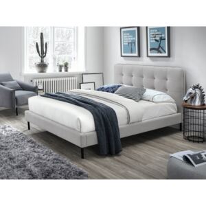 SALLY kárpitozott ágy, 160x200 cm, szürke Matrac: matrac nélkül