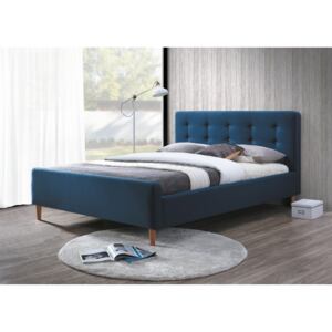 PINKO kárpitozott ágy, 160x200 cm, kék Matrace: bez matrace