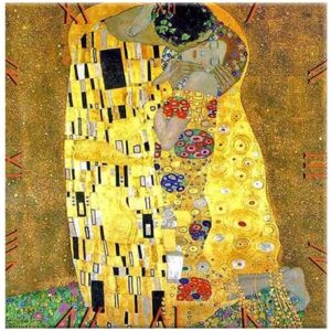 Klimt üveg falióra - The Kiss