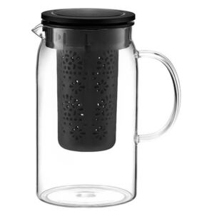 Ambition hőálló üveg kávé/teáskanna szűrővel - 1400 ml - fekete
