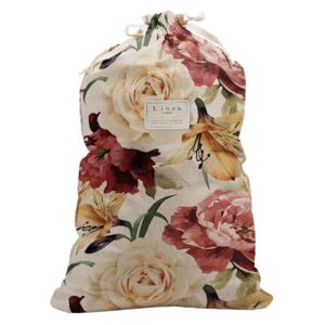 Bag Roses szövet és lenkeverék szennyestartó zsák, magasság 75 cm - Linen Couture