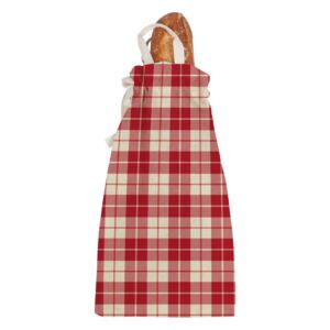 Linen Bread Bag Cuadros szövet, pékárutartó táska - Linen Couture