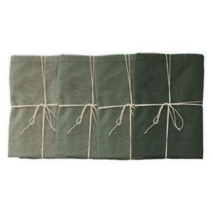 Green 4 db szövet szalvéta lenkeverékkel, 43 x 43 cm - Linen Couture
