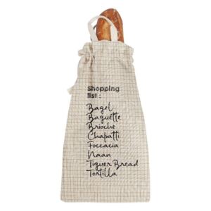 Bag Shopping szövet és lenkeverék kenyértartó zsák, magasság 42 cm - Linen Couture