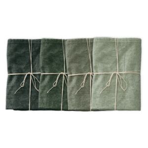Green Gardient 4 db szövet szalvéta lenkeverékkel, 43 x 43 cm - Linen Couture