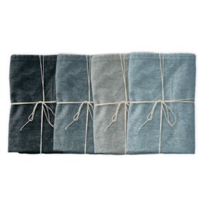 Blue Gradient 4 db szövet szalvéta lenkeverékkel, 43 x 43 cm - Linen Couture