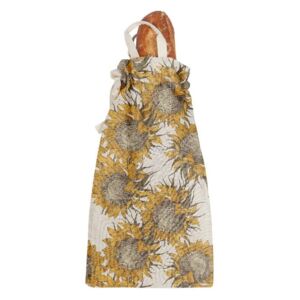 Bag Sunflower szövet és lenkeverék kenyértartó zsák, magasság 42 cm - Linen Couture
