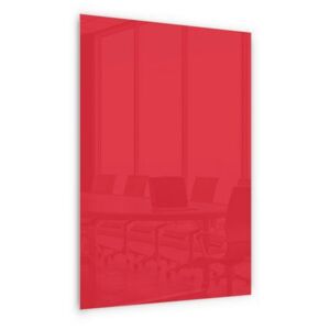 Üveg mágneses tábla Memoboard, piros, 200 x 100 cm