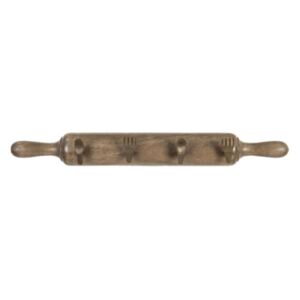 CLEEF.6H1880 Fafogas sodrófa formájú, fém evőeszköz akasztóval, 48x8x7cm